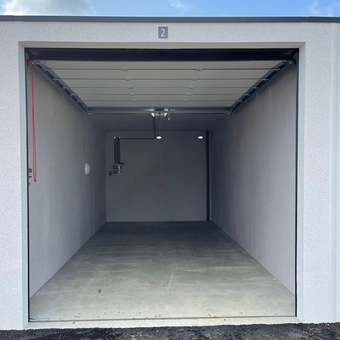 Innenraum einer Spacebox Garage in Mattighofen